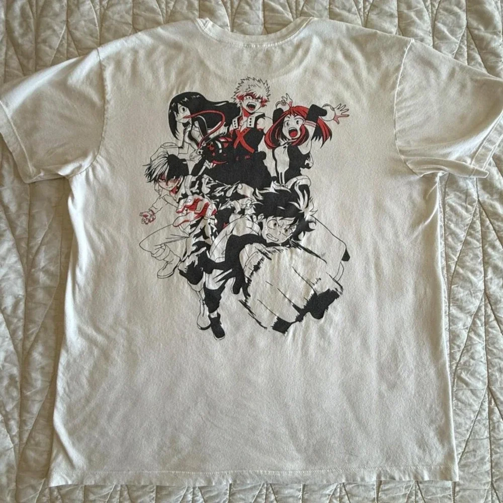 My Hero Academia Shirt Adult Small‎ White Solid Graphic Tee Anime Mange